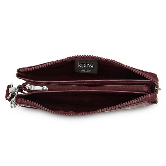 Plecaki Kipling Creativity Extra Large Metallic Wristlet Bordowe | PL 1149LI